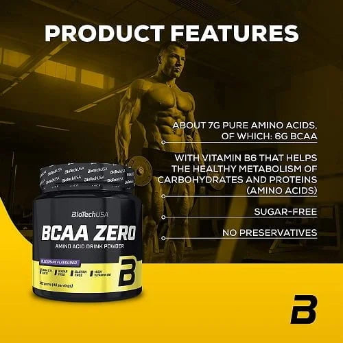 BioTech USA BCAA Zero supplement powder for lean muscle and clean nutrition