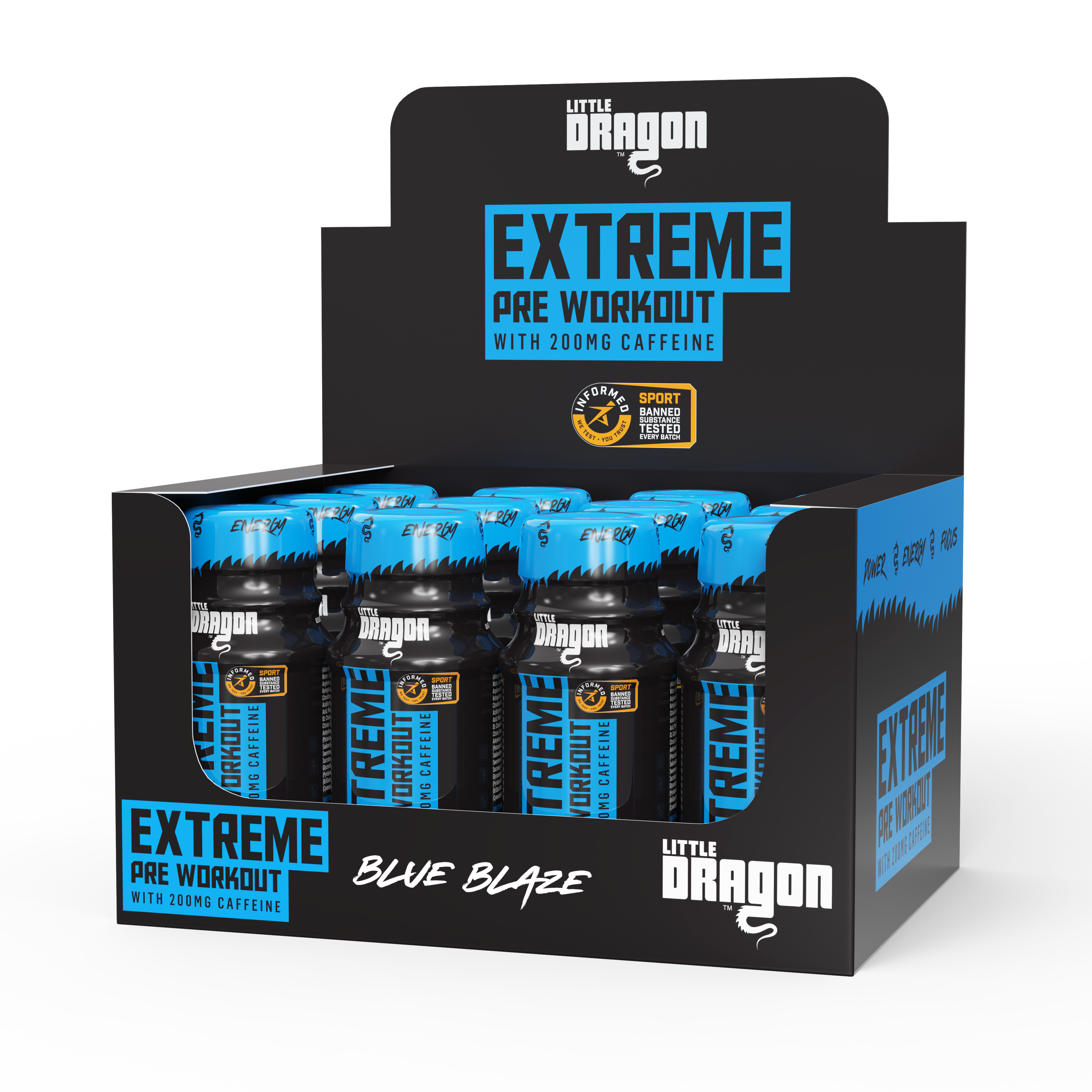 Little Dragon Extreme Pre-Workout Shot Drop - 12x60ml / Lemon - Pre-Workout Shots