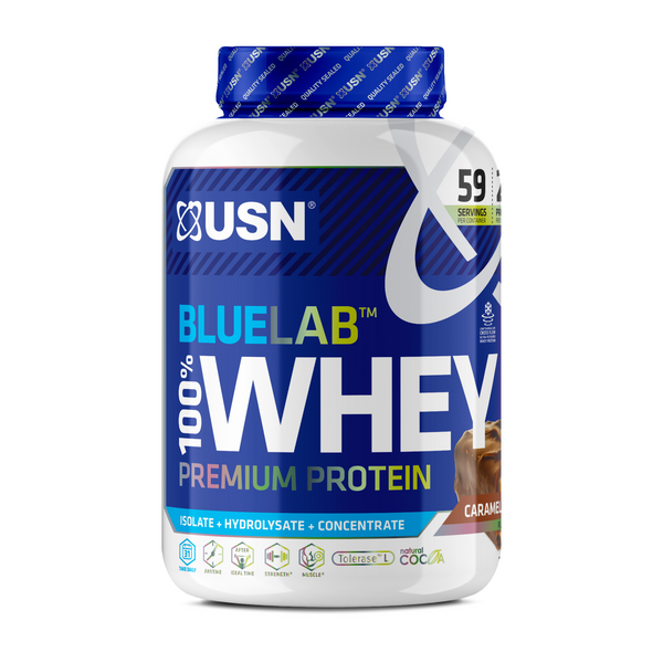 USN Blue Lab Whey - 2kg / Caramel Chocolate - Whey Protein Powder