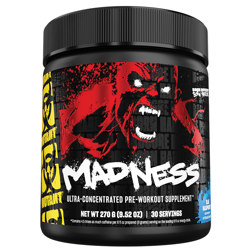 Mutant Madness - 225g / Blue Raspberry - Pre-Workout Powder