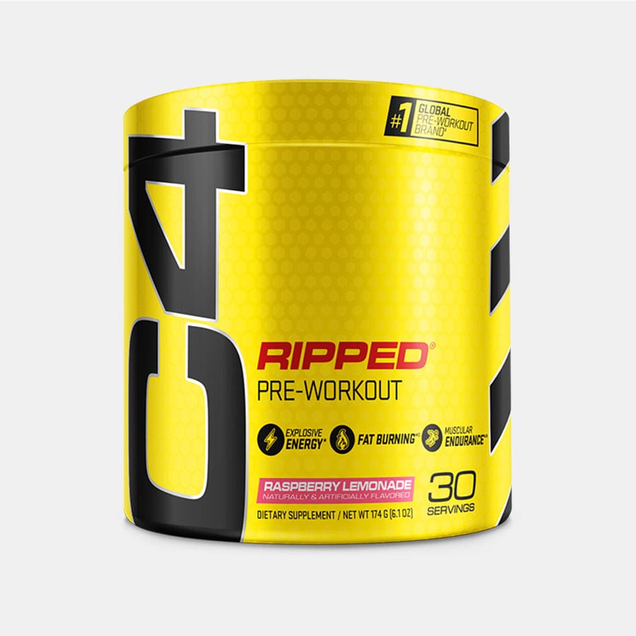 Yellow and black Cellucor C4 Ripped 30 Servings 180g supplement powder for explosive energy