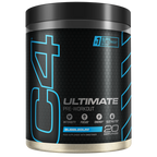 Black and blue Cellucor C4 Ultimate pre-workout tub with Carnosyn beta-alanine flavor