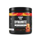 Container of Combat Fuel Dynamite Pre-Workout supplement by Graham Hicks for energy