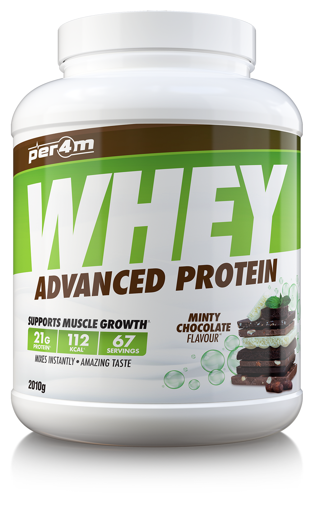 Per4m Advanced Whey Protein - 2.01kg / Minty Chocolate - Whey Protein Powder
