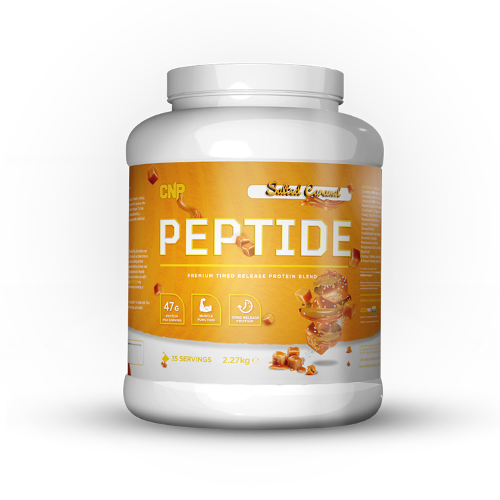 CNP Peptide - 2.27kg / Salted Caramel - Protein Blend Powder (Whey Protein Concentrate Whey Protein Isolate Calcium