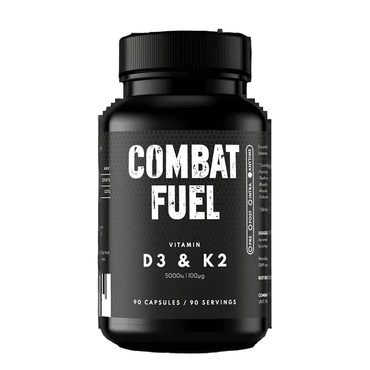 Combat Fuel High Strength Vitamin D3 and K2 90 Caps Vitamin D3 & K2 Capsules