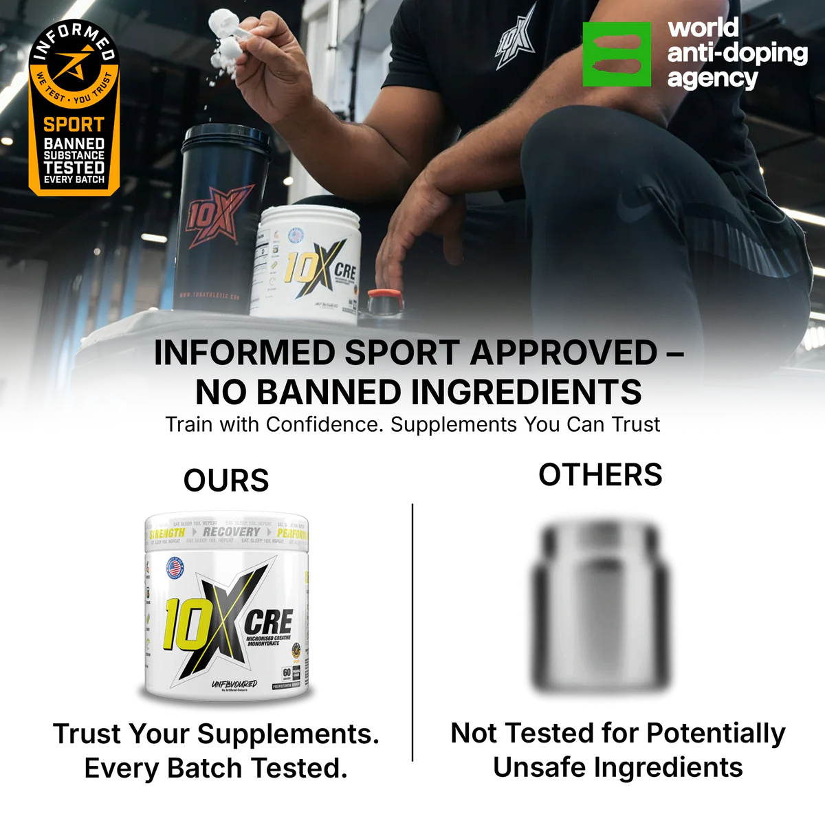 10X Athletic CRE - 300g / Unflavoured - Creatine Powder