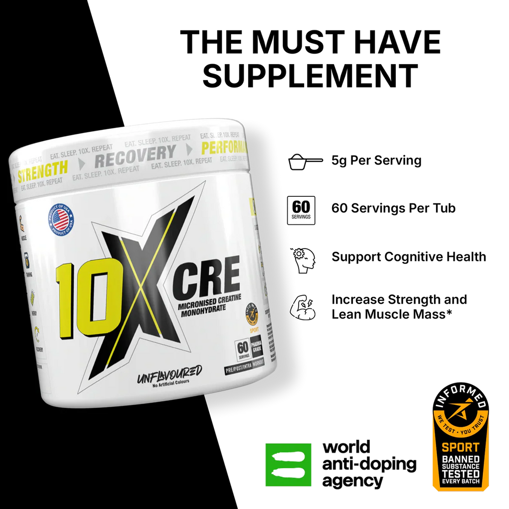 10X Athletic CRE - 300g / Unflavoured - Creatine Powder