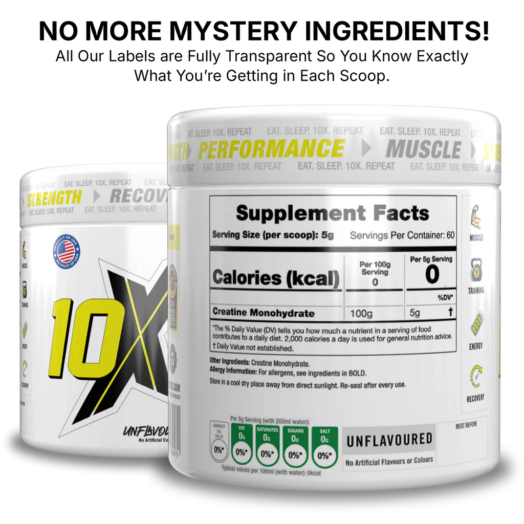 10X Athletic CRE - 300g / Unflavoured - Creatine Powder