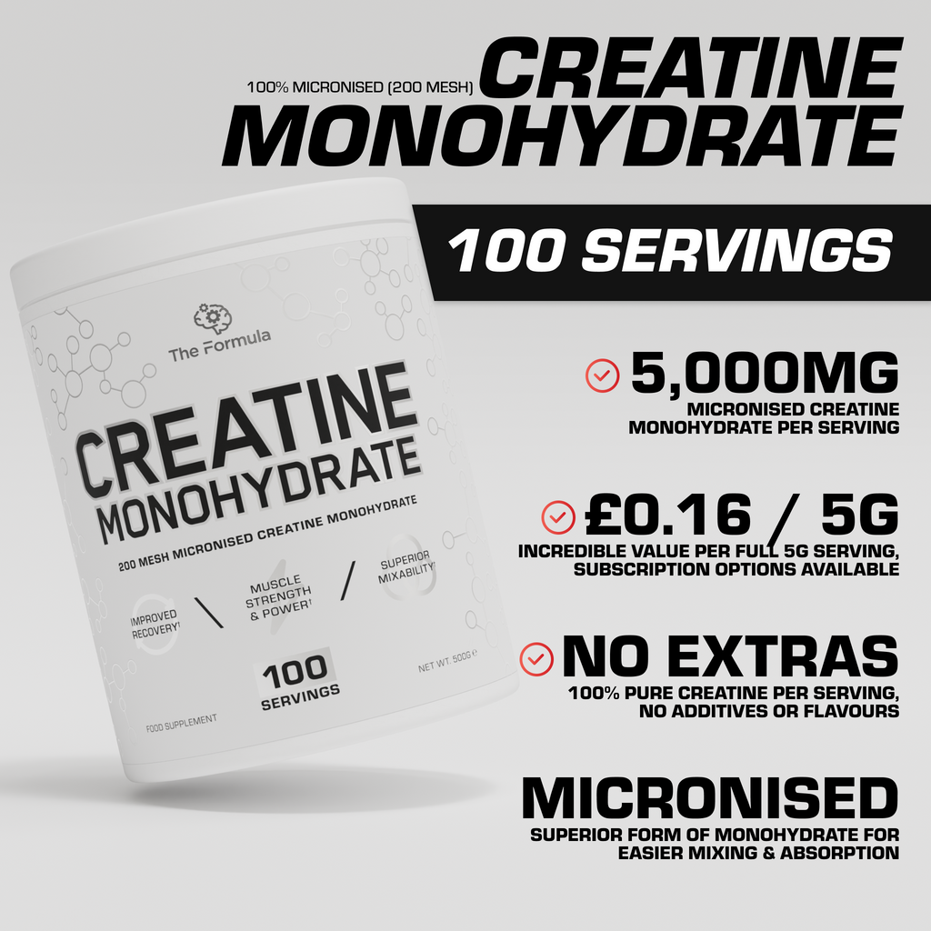 The Formula CREATINE Monohydrate 100% Micronised 500g