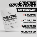The Formula CREATINE Monohydrate 100% Micronised 500g