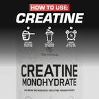 The Formula CREATINE Monohydrate 100% Micronised 500g