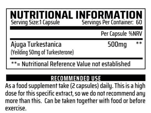 Chemical Warfare Turkesterone Elite - 60 Caps - Testosterone Booster Capsules