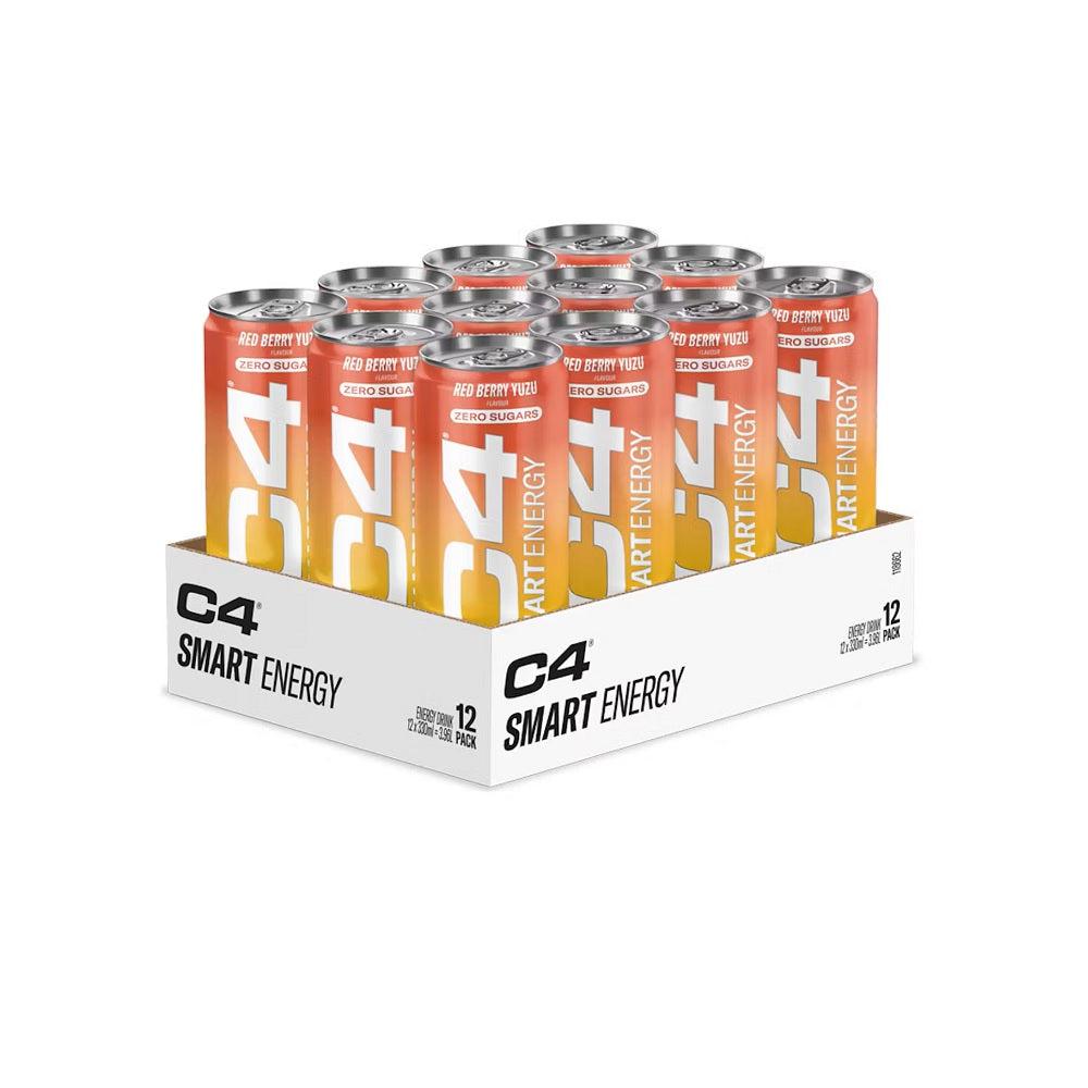 Cellucor C4 Smart Energy Carbonated - 12x330ml / Red Berry Yuzu - Energy Ready-to-Drinks