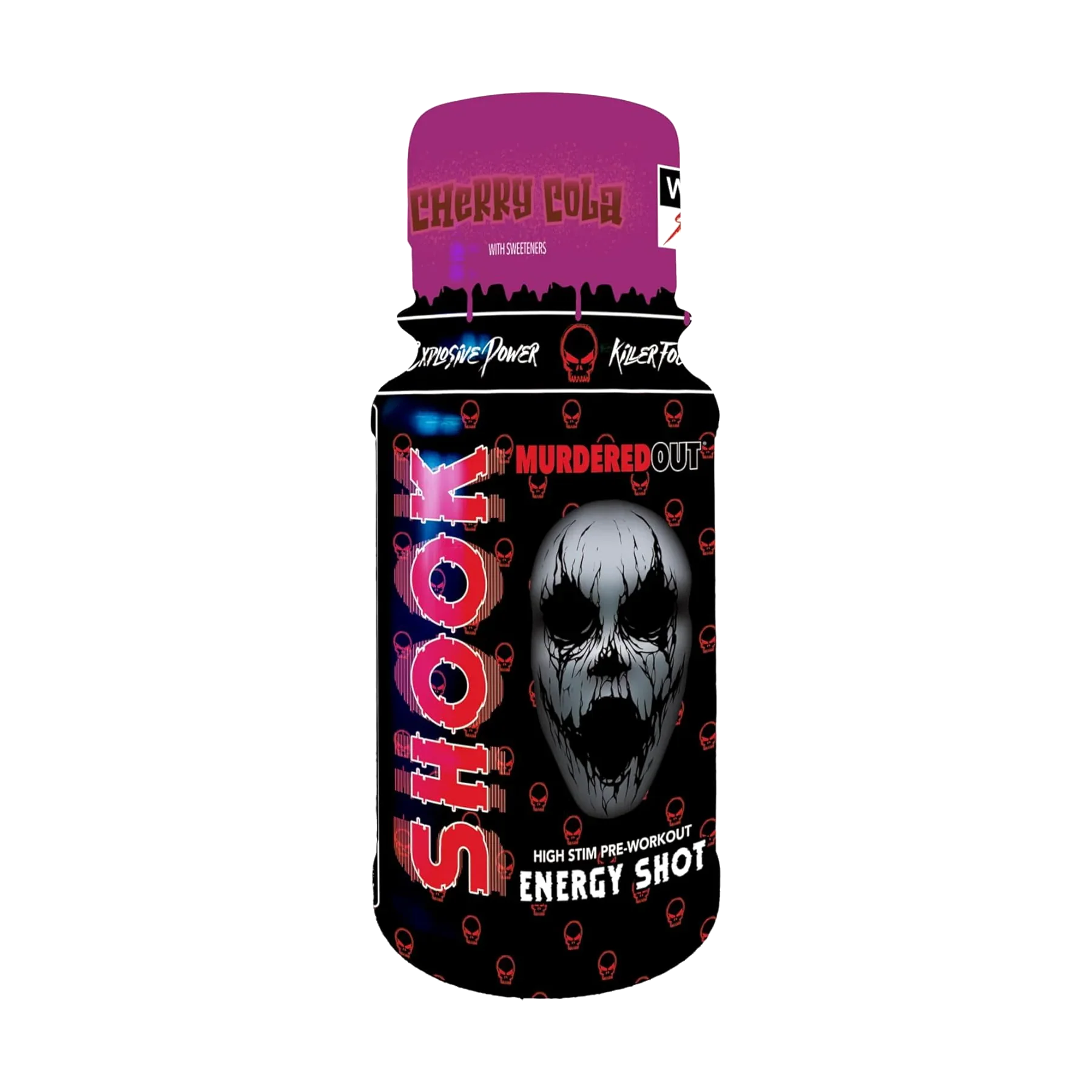 Murdered Out Shook Energy Shot - 12x60ml / Cherry Cola - Pre-Workout Shots