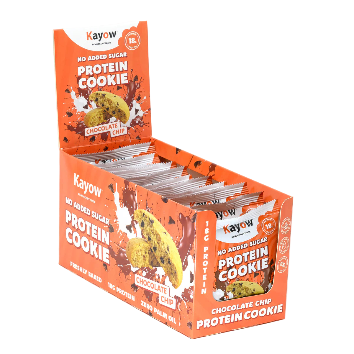 Kayow Nutrition No Added Sugar Protein Cookies 12x60g