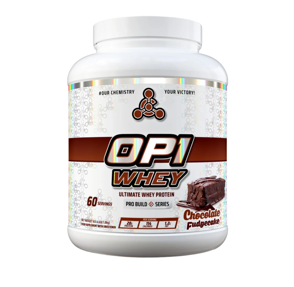 Chemical Warfare OP1 Whey - 1.8kg / Chocolate Fudge Cake - Whey Protein Powder