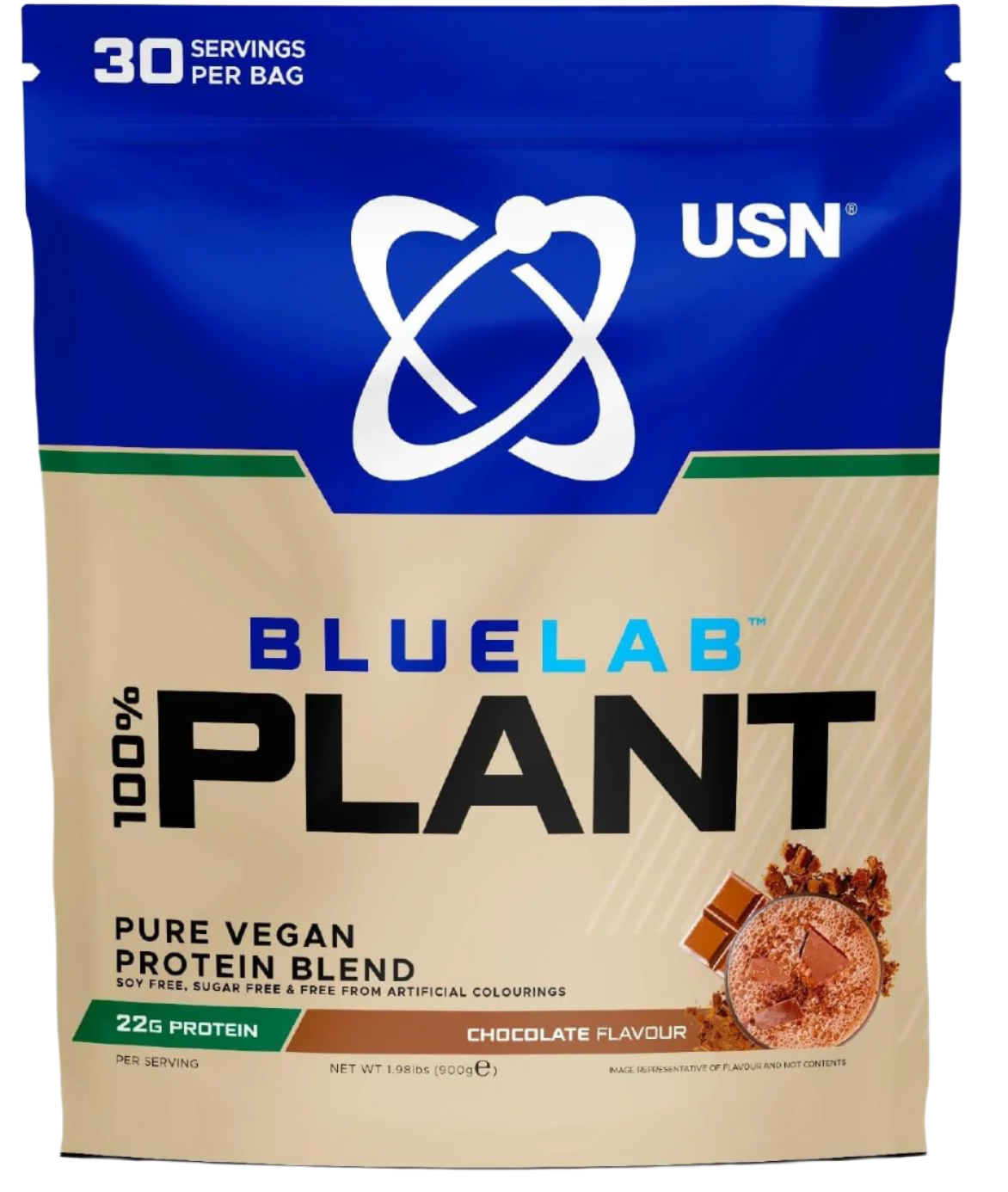 USN 100% Plant Protein - 900g / Chocolate - Plant Protein Powder