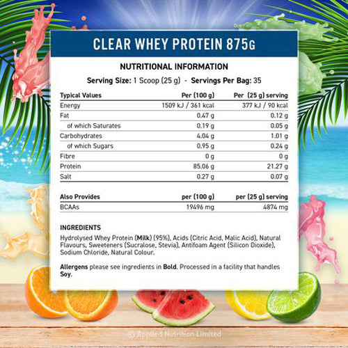 Applied Nutrition Clear Whey 875g