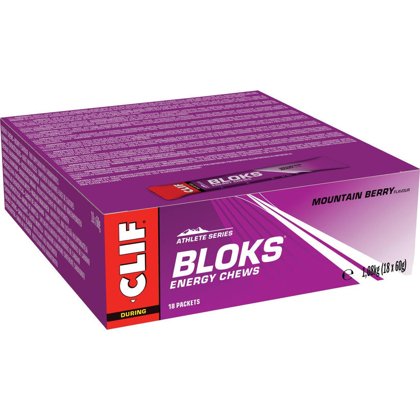 CLIF Bloks Energy Chews - 18x60g / Mountain Berry - Energy Chews
