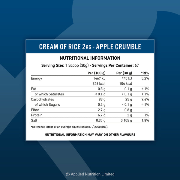 Applied Nutrition Cream Of Rice - Cream of Rice Powder