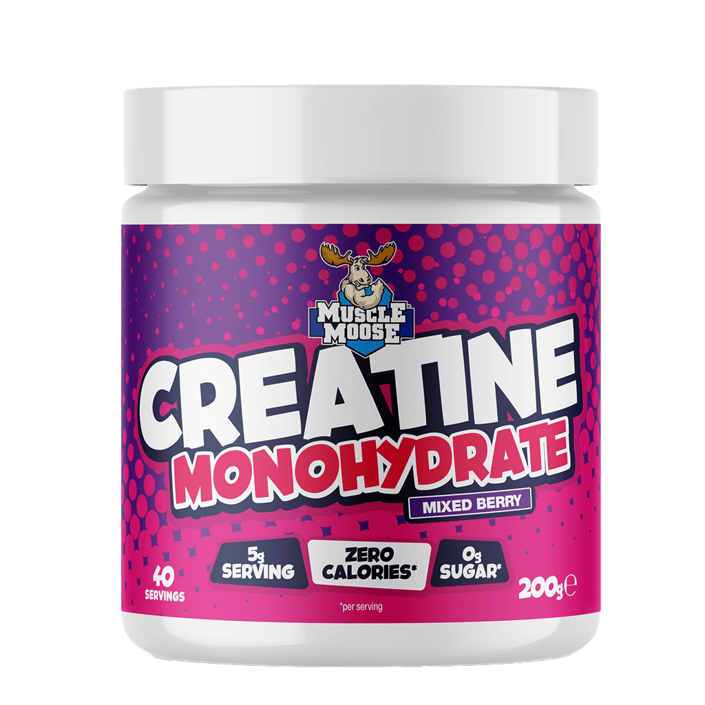 Muscle Moose Creatine Monohydrate (Flavoured) - 200g / Mixed Berry - Creatine Powder