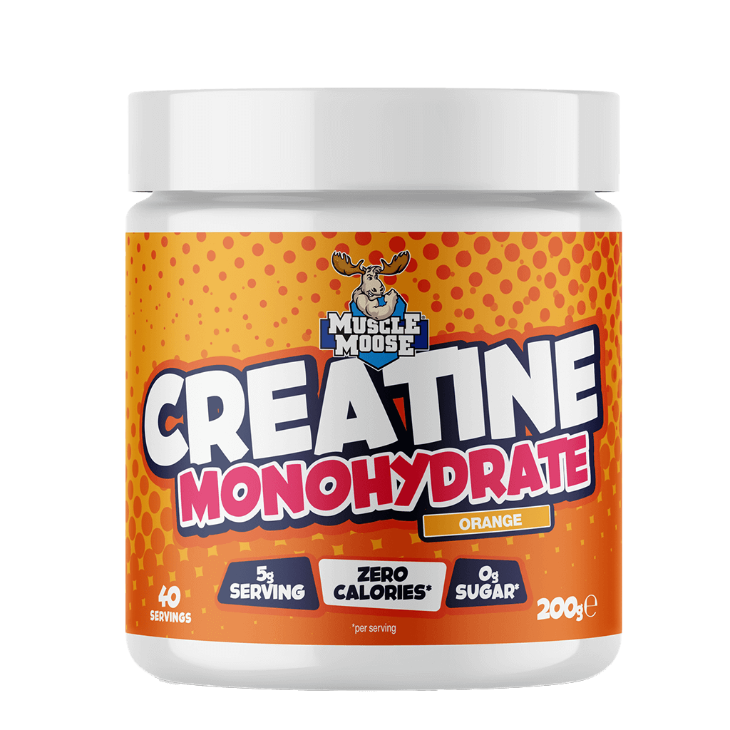 Muscle Moose Creatine Monohydrate (Flavoured) - 200g / Orange - Creatine Powder