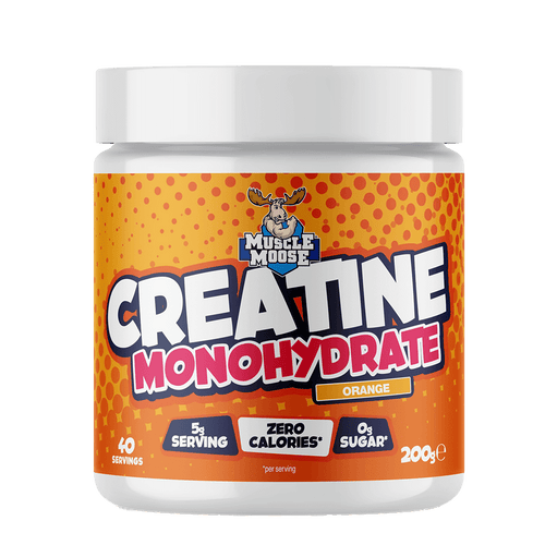 Muscle Moose Creatine Monohydrate (Flavoured) - 200g / Orange - Creatine Powder