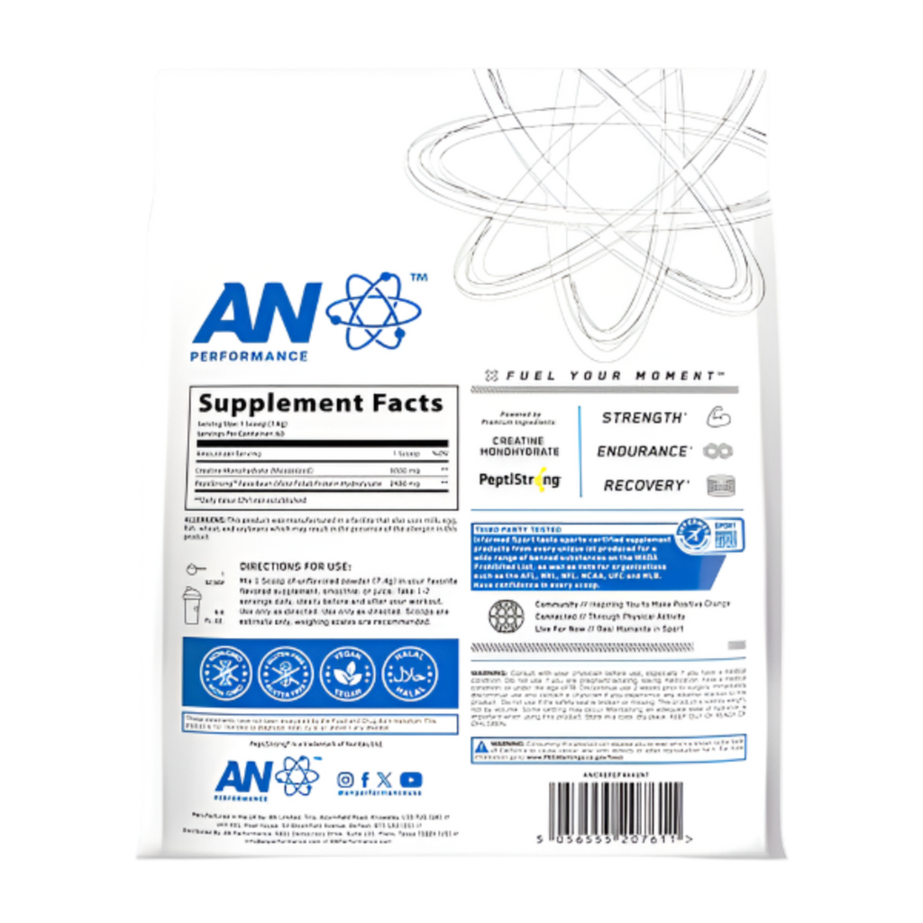 Applied Nutrition Creatine + Peptide - 444g / Unflavoured - Creatine Powder