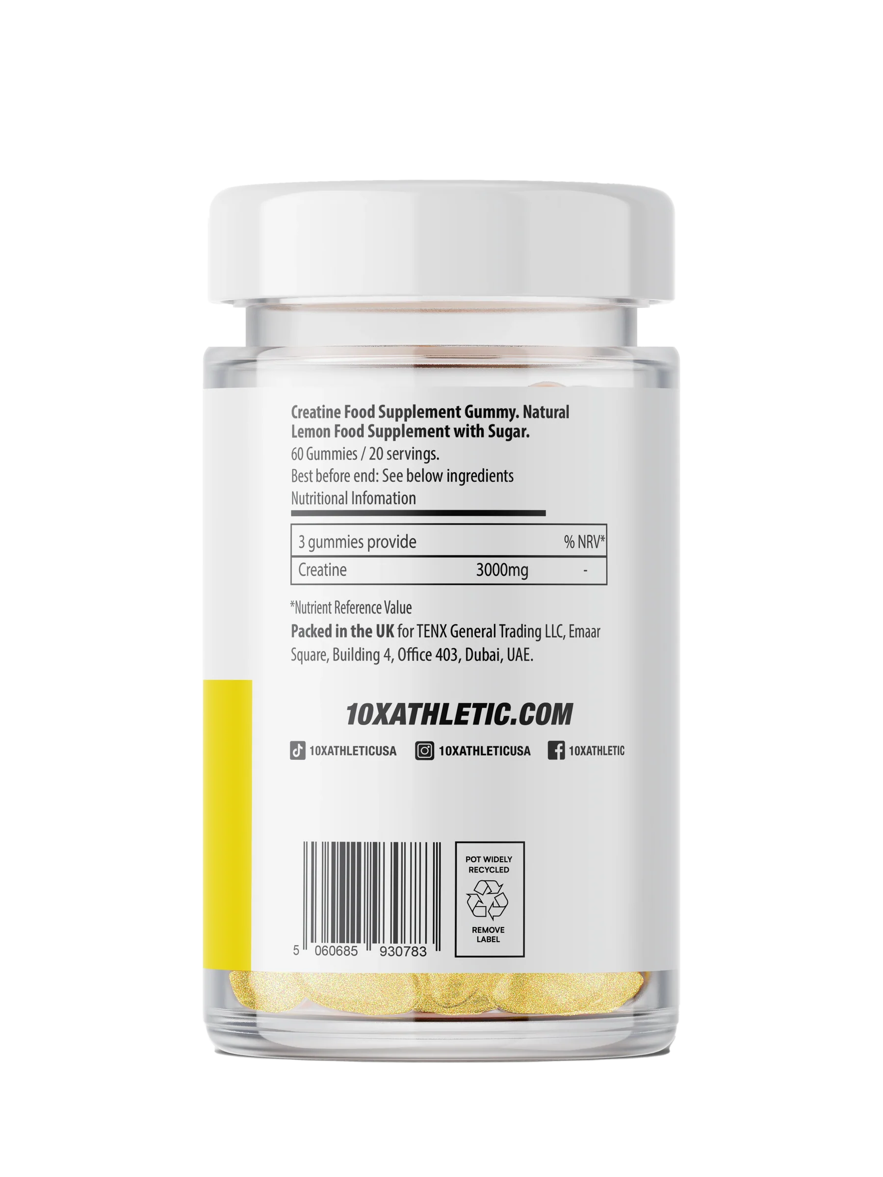 10X Athletic Creatine Gummies 60Softgels