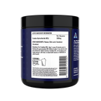 Blue container of Alpha Neon Creatine HCL powder, a potent neon creatine supplement