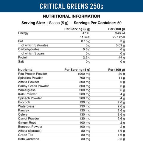 Applied Nutrition Critical Greens - 250g - Greens Powder