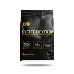 Black resealable pouch of CNP Cyclic Dextrin for energy drinks and muscle fatigue