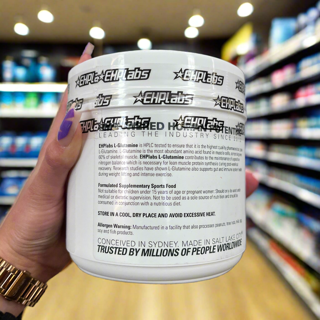 EHP Labs Glutamine - 500g / Unflavoured - Glutamine Powder
