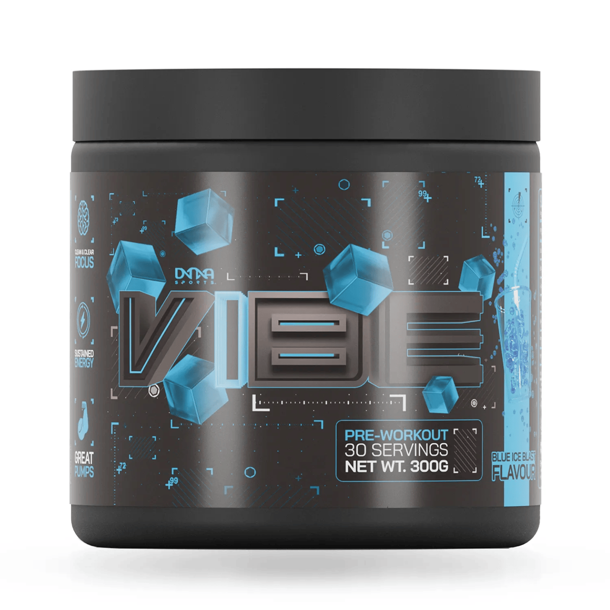 DNA Sports Vibe - 300g / Blue Ice Blast - Pre-Workout Powder