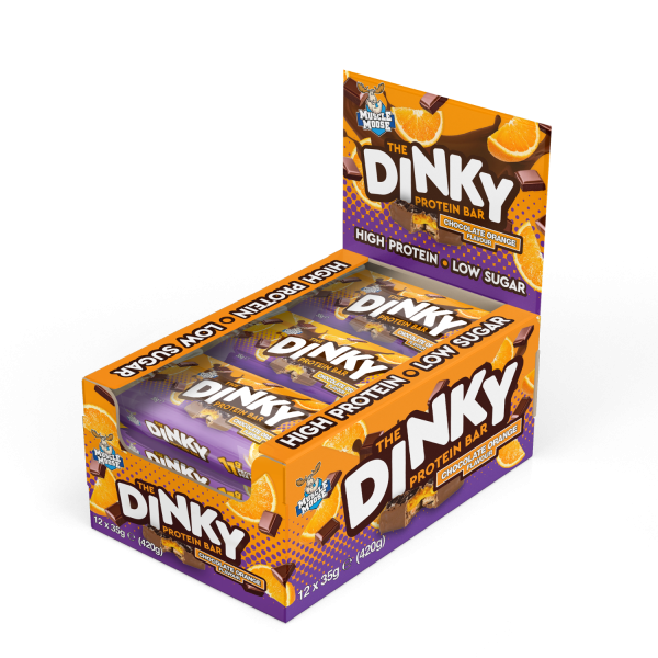 Muscle Moose Dinky Protein Bar - 12x35g / Choc Orange - Protein Bars