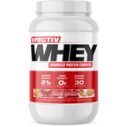 Efectiv Nutrition Whey Protein container with Biscuit Spread flavor, 21g protein, lean muscle