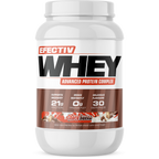White and brown container of Effectiv Nutrition Whey for lean muscle and highly bioavailable whey