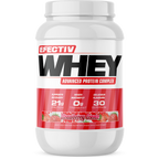 Strawberry Creme protein powder for lean muscle recovery with highly bioavailable whey from Effectiv Nutrition Whey