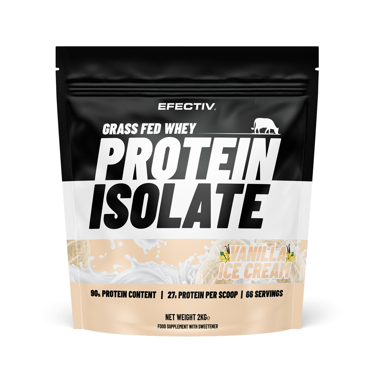 Efectiv Nutrition Grass Fed Whey Protein Isolate - Whey Protein Isolate Powder