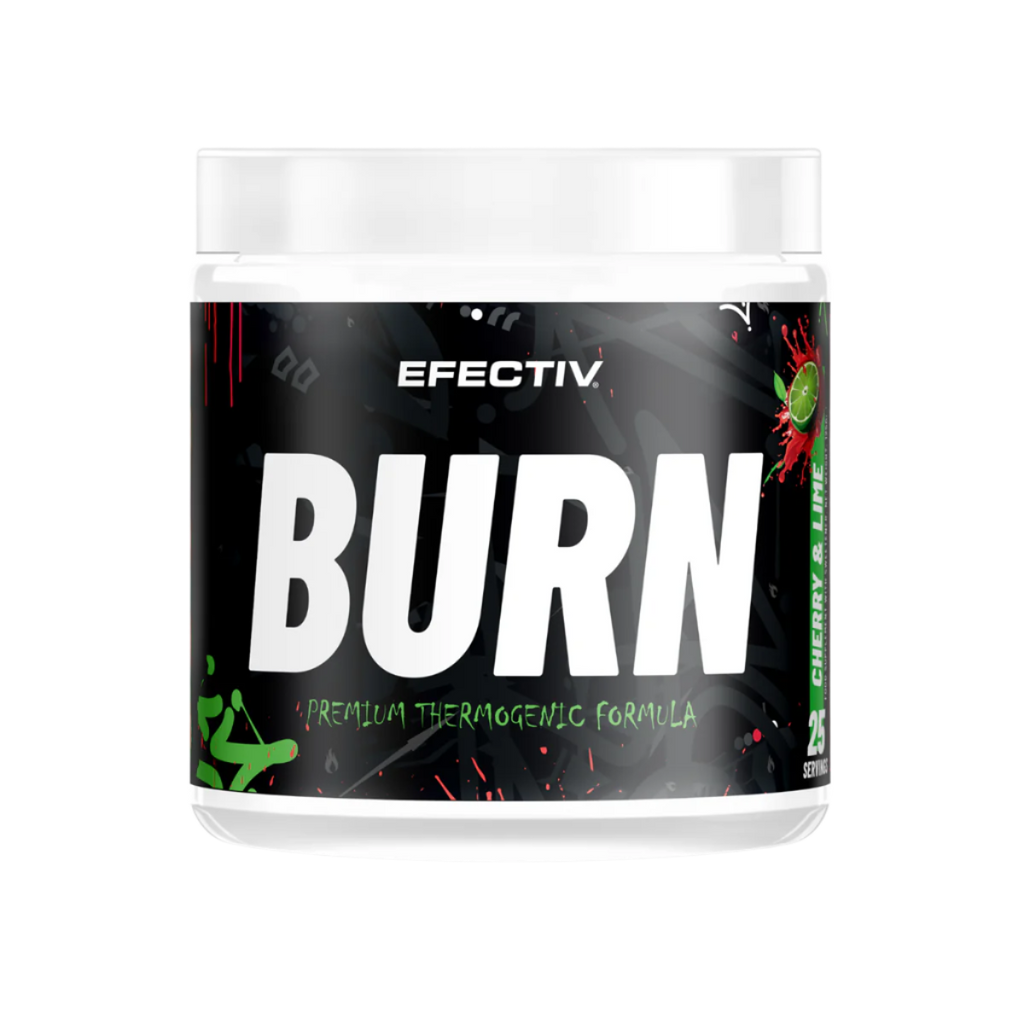 Efectiv Nutrition Burn cherry lime flavor thermogenic fat burner supplement support fat loss