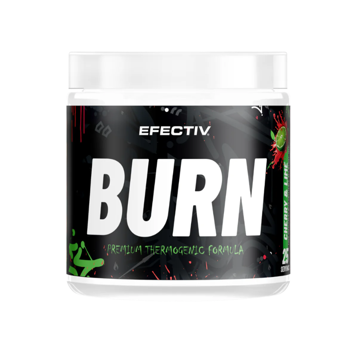 Efectiv Nutrition Burn cherry lime flavor thermogenic fat burner supplement support fat loss