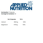 Applied Nutrition Calcium and Magnesium - 60 Caps - Joint Support