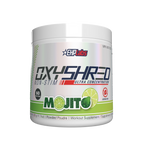 EHP Labs OxyShred Non-Stim fat loss pre-workout powder with mojito flavor and 60 servings