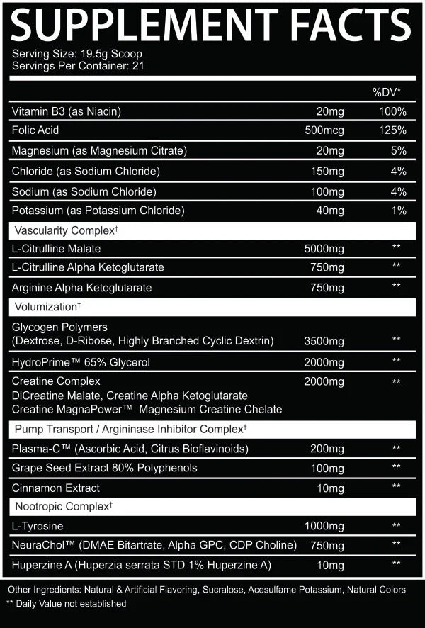 AfterDark EPO + Stim Free Pre Workout - Pre-Workout Powder
