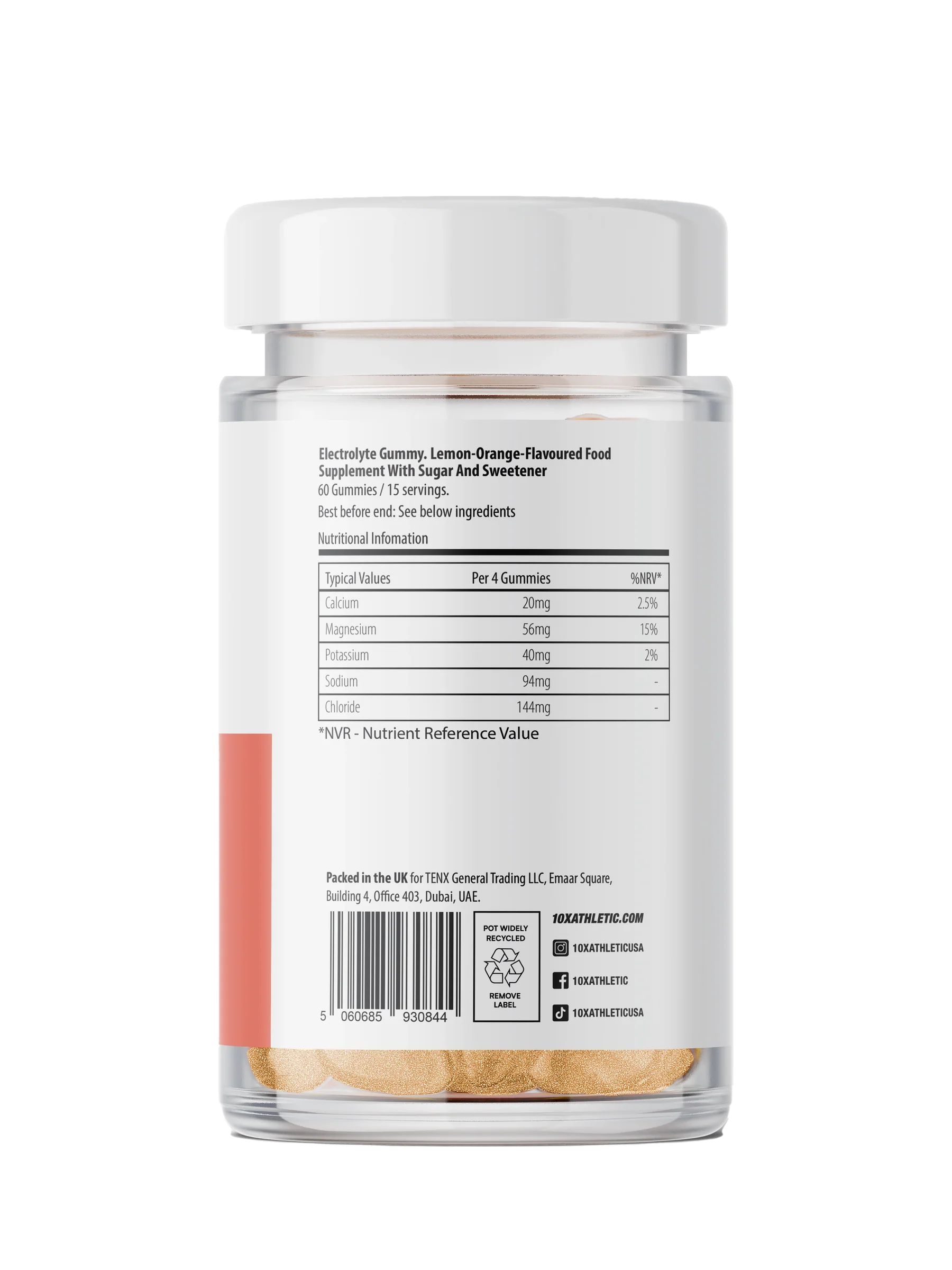 10X Athletic Electrolyte Gummies 60Softgels