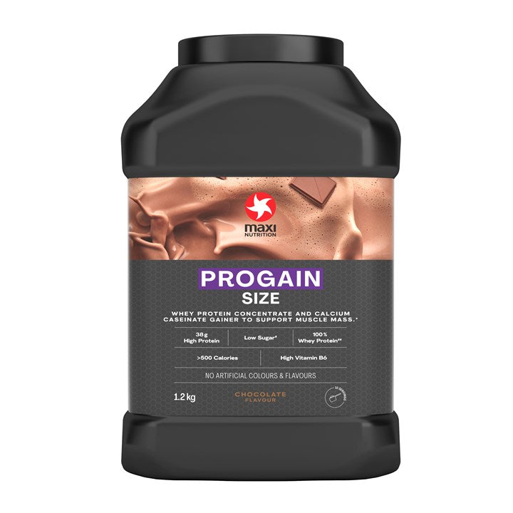 Black MaxiNutrition Progain 1.2kg tub with informed sport high-quality whey protein