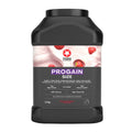 MaxiNutrition Progain strawberry-flavored high-quality whey protein in dark container
