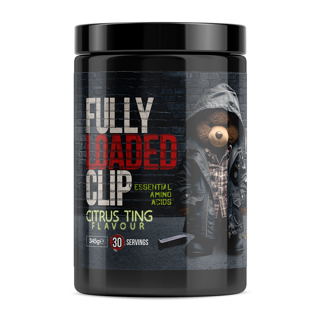 Black Top G Fully Loaded Clip EAA container with Citrus Ting flavor for muscle recovery