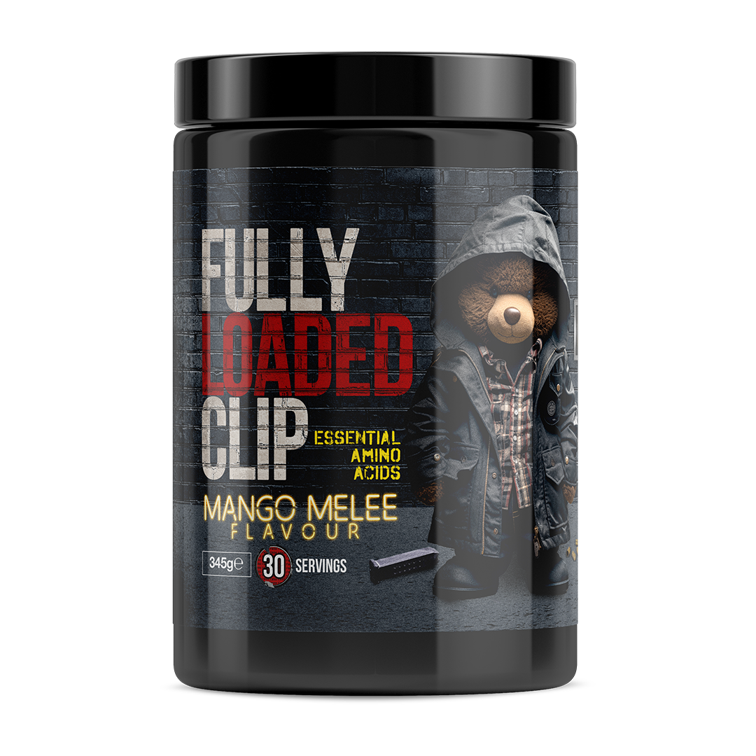 Black tub of Top G Fully Loaded Clip EAA with Mango Melee flavor for muscle recovery